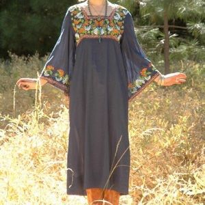 Vintage Bell Sleeve 70s Era Boho Dress